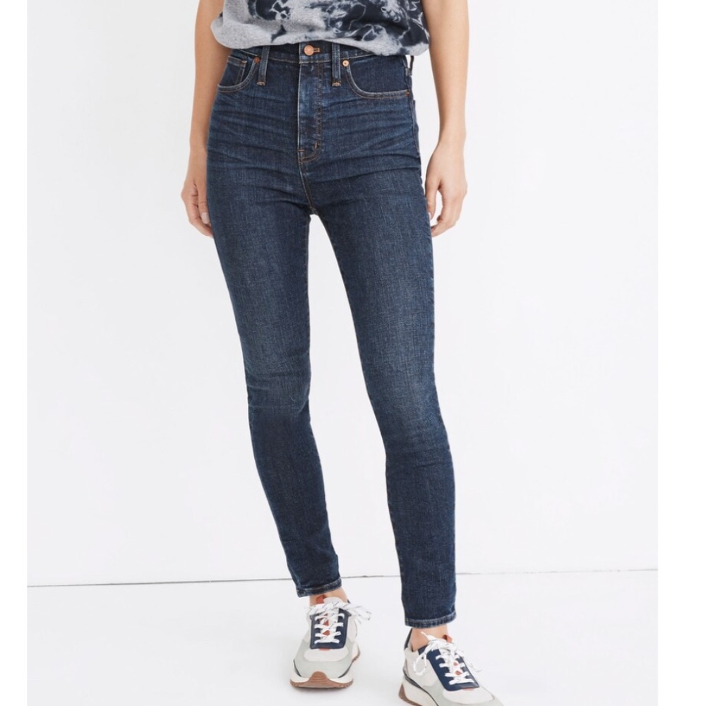 NWT Madewell Tall 11" High-Rise Skinny Jeans in Birchfield Wash Size 28 Tall
